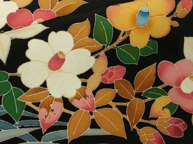 平和屋本店●極上　本加賀友禅作家　木村雨山　黒留袖　花篭　逸品　DZAB9773kh6
