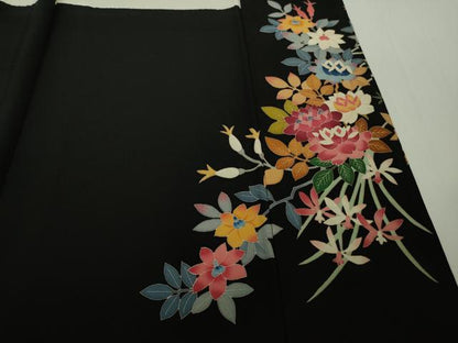 平和屋本店●極上　本加賀友禅作家　木村雨山　黒留袖　花篭　逸品　DZAB9773kh6