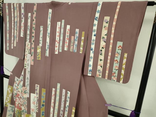 平和屋本店●極上　本加賀友禅作家　北村比呂志　訪問着　短冊四季花文　濃い鴇浅葱色地　逸品　DZAB9778kh6