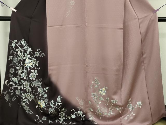 平和屋本店●極上　訪問着　花唐草文　暈し染め　金銀彩　ロング丈　逸品　DZAB9779kh6