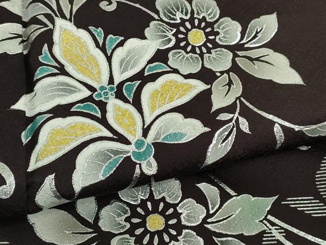 平和屋本店●極上　訪問着　花唐草文　暈し染め　金銀彩　ロング丈　逸品　DZAB9779kh6