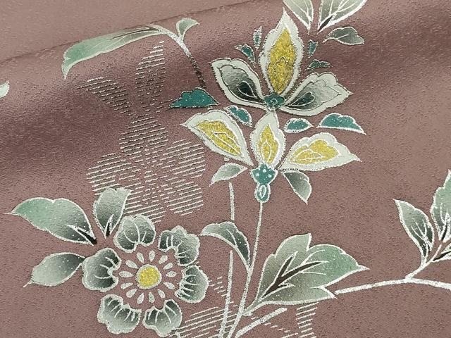 平和屋本店●極上　訪問着　花唐草文　暈し染め　金銀彩　ロング丈　逸品　DZAB9779kh6