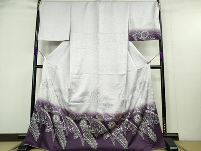 平和屋本店●極上　訪問着　正倉院更紗花文　暈し染め　金銀彩　ロング丈　逸品　DZAB9782kh6