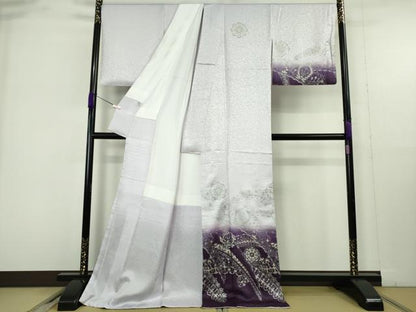 平和屋本店●極上　訪問着　正倉院更紗花文　暈し染め　金銀彩　ロング丈　逸品　DZAB9782kh6