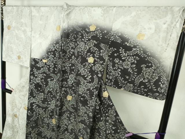 平和屋本店●極上　訪問着　辻が花　草花文　暈し染め　金銀彩　ロング丈　逸品　DZAB9787kh6