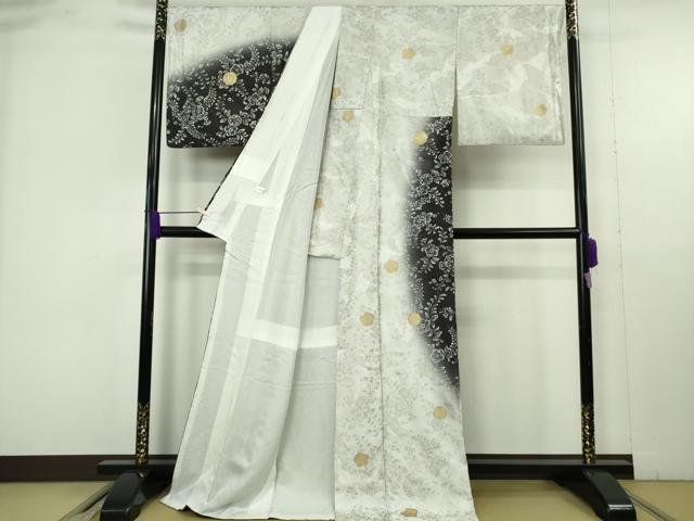 平和屋本店●極上　訪問着　辻が花　草花文　暈し染め　金銀彩　ロング丈　逸品　DZAB9787kh6