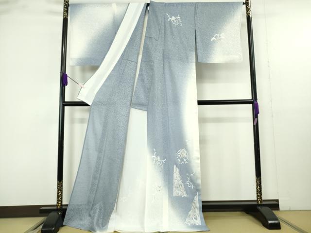 平和屋本店＊極上　夏物　訪問着　総刺繍　紋紗　洋花文　暈し染め　金銀糸　ロング丈　逸品　DZAB9788kh6