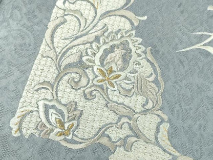 平和屋本店＊極上　夏物　訪問着　総刺繍　紋紗　洋花文　暈し染め　金銀糸　ロング丈　逸品　DZAB9788kh6