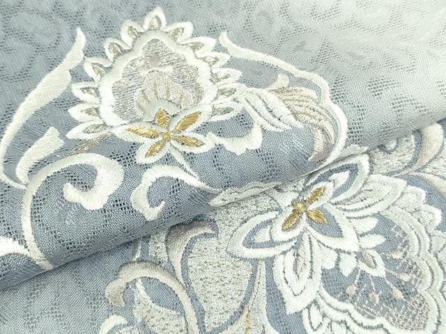 平和屋本店＊極上　夏物　訪問着　総刺繍　紋紗　洋花文　暈し染め　金銀糸　ロング丈　逸品　DZAB9788kh6