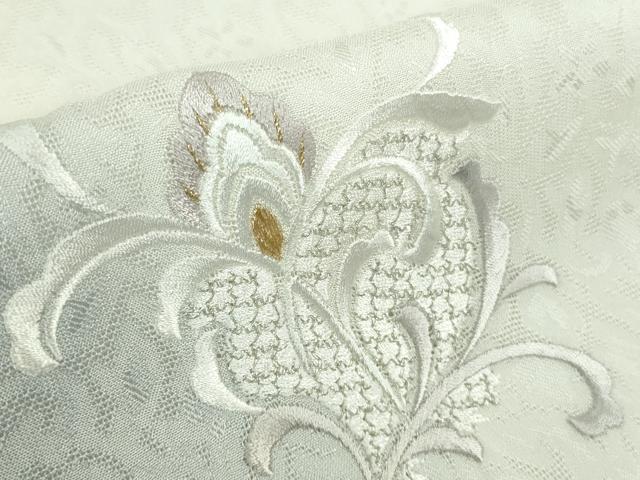 平和屋本店＊極上　夏物　訪問着　総刺繍　紋紗　洋花文　暈し染め　金銀糸　ロング丈　逸品　DZAB9788kh6