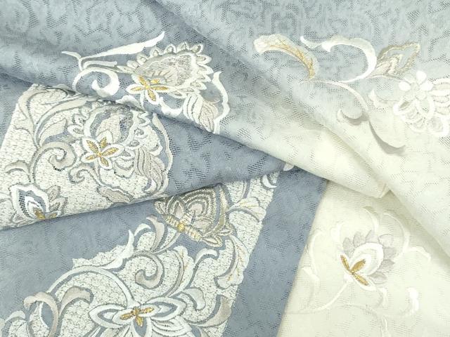 平和屋本店＊極上　夏物　訪問着　総刺繍　紋紗　洋花文　暈し染め　金銀糸　ロング丈　逸品　DZAB9788kh6