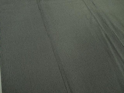平和屋着物▽極上　江戸小紋　伝統工芸伊勢型写　単衣　五役　万筋　黒×絹鼠色　反端付き　逸品　未使用　DZAB9789kh6