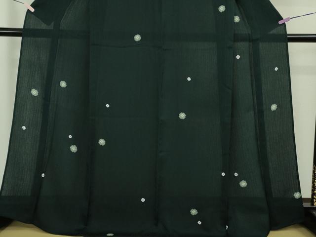 平和屋着物＊極上　夏物　小紋　紋紗　絞り　鹿の子　百入茶色地　逸品　未使用　DZAB9790kh6