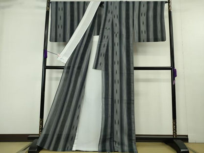 平和屋着物＊極上　夏物　明石ちぢみ　矢絣　逸品　DZAB9792kh6