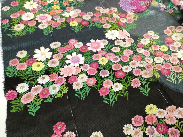 平和屋本店●極上 中国三大刺繍 相良刺繍 総刺繍 絽刺し 色打掛 和装 婚礼 結婚式 花嫁 吉祥花文 金糸 仮絵羽　逸品　未使用　DZAB9797kh6