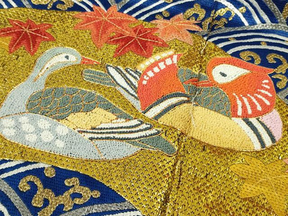 平和屋本店●極上 中国三大刺繍 相良刺繍 総刺繍 絽刺し 色打掛 和装 婚礼 結婚式 花嫁 飛鶴鴛鴦 金糸 仮絵羽　逸品　未使用　DZAB9798kh6