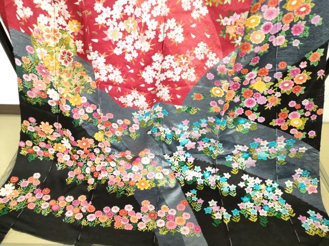 平和屋本店●極上 中国三大刺繍 相良刺繍 総刺繍 絽刺し 色打掛 和装 婚礼 結婚式 花嫁 吉祥花文 金糸 仮絵羽 逸品 未使用 DZAB9800kh6