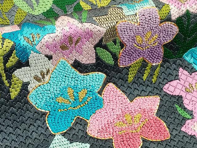 平和屋本店●極上 中国三大刺繍 相良刺繍 総刺繍 絽刺し 色打掛 和装 婚礼 結婚式 花嫁 吉祥花文 金糸 仮絵羽 逸品 未使用 DZAB9800kh6