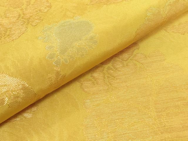 平和屋着物●極上　洛風林　工芸帯地　六通柄　本袋帯　洋花文　金銀糸　櫨染色地　逸品　DZAB9805kh6