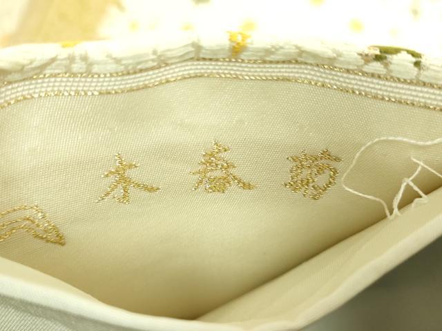 平和屋本店●極上　皇室・伊勢神宮御用　御御帯　山口美術織物　山口弘躬　六通柄袋帯　唐織　木春菊　金糸　逸品　DZAB9821kh6