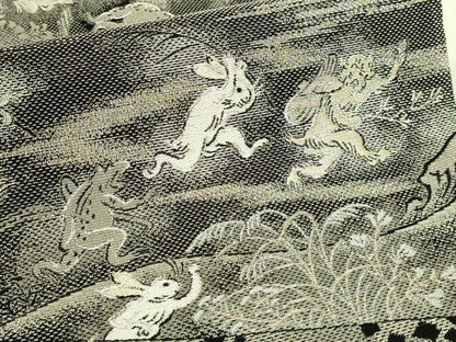 平和屋着物●極上　BANKAN　わものや　全通全景柄袋帯　金華山織　国宝鳥獣戯画絵巻　金銀糸　たとう紙付き　逸品　DZAB9829kh6