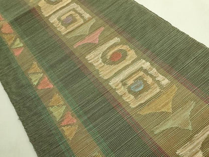 平和屋着物＊極上　夏物　1854年創業　帯屋捨松　八寸名古屋帯　間道　逸品　未使用　DZAB9844kh6