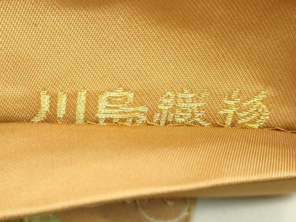 平和屋着物●極上　西陣　川島織物　六通柄　本袋帯　唐織　切嵌花鳥文　本金　逸品　DZAB9856kh6