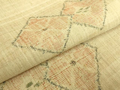 平和屋着物●極上　銀座　志ま亀　九寸名古屋帯　紬地　菱　たとう紙付き　逸品　DZAB9872kh6