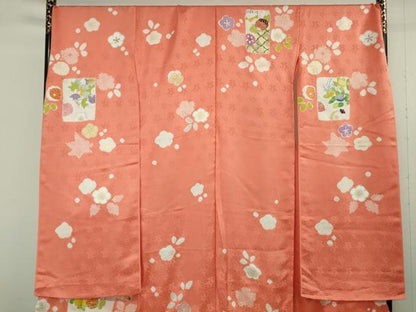 平和屋本店●極上　創業460年・千總　振袖　仮絵羽　駒刺繍　絞り　吉祥花文　金彩　逸品　未使用　DZAB9901kh6