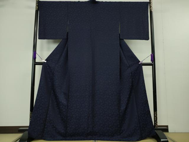 平和屋本店●極上 山口美術織物 皇室 伊勢神宮御用 藍造り国選定無形文化財 藍師・佐藤昭人 中西秀典 お召 認定証付き 逸品 DZAB9908kh6