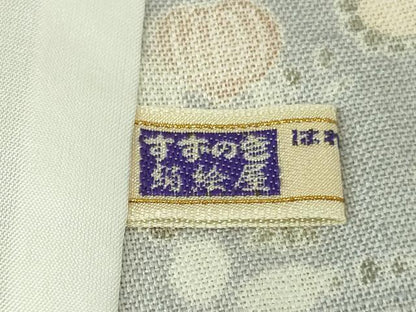 平和屋着物▽極上　染織の名門　しょうざん  生紬　単衣　風景花文　反端付き　逸品　未使用　DZAB9909kh6