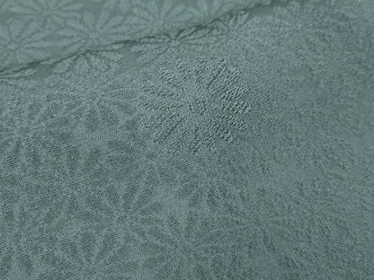平和屋着物●極上　色無地　小石丸　菊地紋　藍鼠色　反端付き　逸品　未使用　DZAB9936kh6