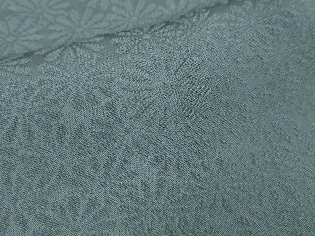 平和屋着物●極上　色無地　小石丸　菊地紋　藍鼠色　反端付き　逸品　未使用　DZAB9936kh6