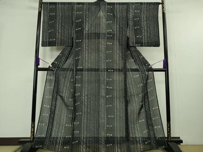 平和屋着物＊極上　夏物　絹芭蕉　小紋　蜻蛉　トンボ　逸品　DZAB9941kh6