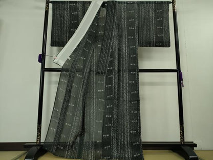 平和屋着物＊極上　夏物　絹芭蕉　小紋　蜻蛉　トンボ　逸品　DZAB9941kh6