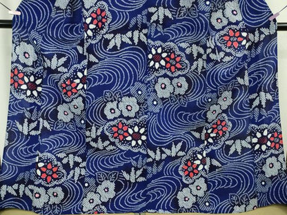 平和屋着物∴極上　夏物　浴衣　有松鳴海絞り　流水笹花文　綿　逸品　未使用　DZAB9960kh6