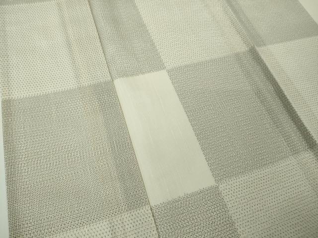 平和屋着物＊極上　夏物　結城紬　夏結城　100亀甲　市松文様　逸品　DZAB9974kh6