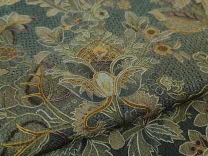 平和屋本店●極上　中国三大刺繍 スワトウ刺繍 汕頭刺繍 総刺繍 訪問着 更紗花文　暈し染め　金糸　さが美扱い　逸品　未使用　DZAB9983kh6