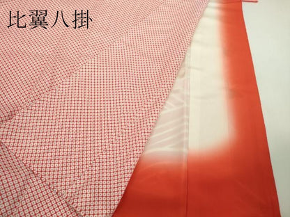 平和屋本店∵極上　創業460年・千總　女の子　十三参り　子供　祝着　駒刺繍　舞蝶立波文　暈し染め　金彩　逸品　DZAB9985kh6