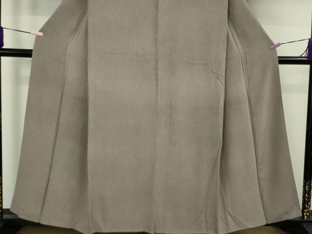 平和屋本店●極上　小紋師　藍田正雄　江戸小紋　毛万筋　紅消鼠色×薄色　鬼しぼ縮緬　逸品　DZAC0010kh6