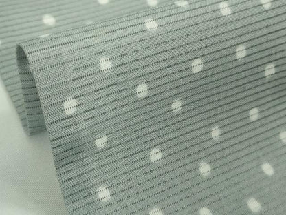 平和屋着物＊極上　夏物　洗える最高級着物　＜英＞はなぶさ謹製　小紋　絽　丸文　灰青色地　逸品　DZAC0019kh6