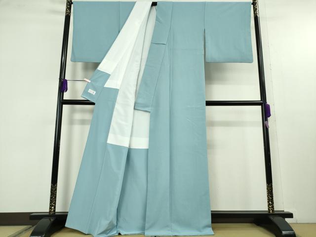 平和屋着物●極上　洗える最高級着物　＜英＞はなぶさ謹製　色無地　浅縹色　逸品　DZAC0023kh6