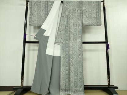 平和屋本店●極上　龍村晋謹製　小紋　型染　名物裂間道　逸品　DZAC0033kh6