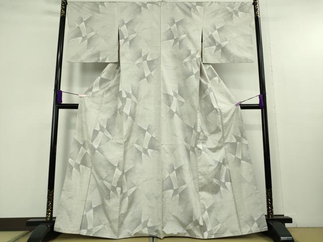 平和屋本店●極上　本場大島紬　白大島　9マルキ　抽象文様　逸品　DZAC0042kh6