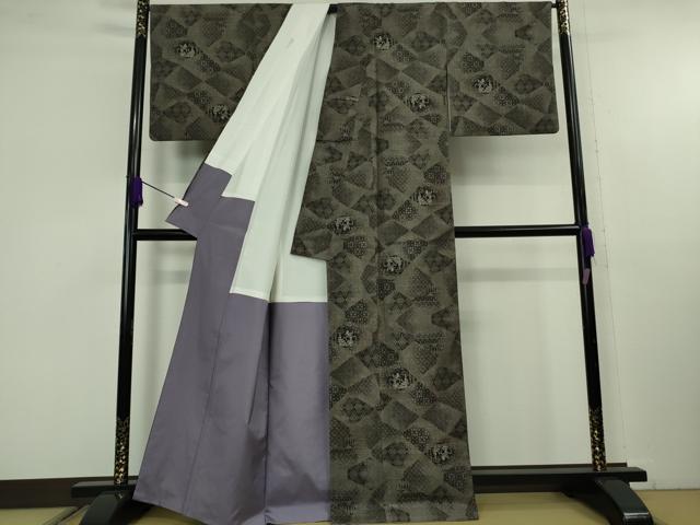 平和屋本店●極上　本場大島紬　12マルキ　古代染色純泥染　名物裂　伊村絹織物謹製　証紙付き　逸品　DZAC0044kh6