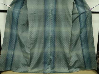 平和屋本店●極上　花織　紬　間道　逸品　DZAC0055kh6