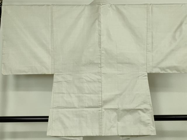 平和屋本店●極上　男性　本場大島紬　白大島　アンサンブル　蚊絣　逸品　未使用　DZAC0074kh6