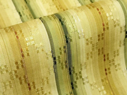 平和屋本店●希少　あや工房創設者　米須幸代　首里の織物　首里花織　紬　あや工房謹製　証紙付き　逸品　未使用　DZAC0087kh6