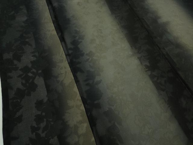 平和屋着物＊極上　夏物　小紋　草花紋紗　暈し染め　間道　逸品　DZAC0097kh6