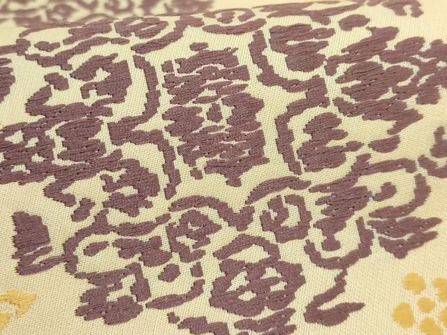 平和屋本店●極上　俵屋　人間国宝　喜多川平朗  有職織物　六通柄袋帯　唐織　花鳥文　逸品　DZAC0110kh6